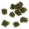 Decoratieve bloemen 10 PCS ORNAMENT MINIATUUR Gras Clusters Handmatig eenvoudig schoon gazon decor plastic naptha