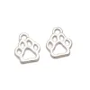 50st/Lot Animal Cat Dog Paw Print Hollow Pendant för DIY Handgjorda armband Halsband smycken Makande tillbehör Hantverk Charms