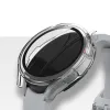 Glasfodral för Samsung Galaxy Watch 6 5 4 40mm 44mm Skyddsram Smartwatch Shell för Samsung Watch 6 Tempered Film Bumper