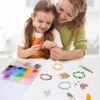 500pcs DIY el yapımı boncuklu çocuk oyuncak yaratıcı gevşek aralayıcı boncuklar el sanatları yapmak bilezik kolye takı kiti kız oyuncak hediye 240407