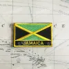 Jamaica National Flag Embroidery Patches Badge Shield en Square Shape Pin One Set op de Doekband Backpack Decoratie