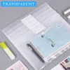 Plastikumschlagdateiordner, 24 Buchstaben A4, transparente Dokumentenumschlag mit Etikettenbeutel und Snap, transparent