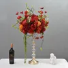 Decorative Flowers Crystal Flower Centerpiece Stand Metal Gold Electroplated Flowing Table Decoration Holder Road Lead Rack Wed