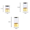 Storage Bottles Coffee Bean Container Golden Glass Sealed Snack Tank Metal Cover Home Kitchen Ornaments