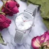 Montres féminines Montres pour femmes Luxury Silver Popular Pink Dow