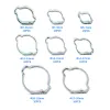 10Pcs/Set Hose Clamp Double Ears Clamp Worm Drive Fuel Water Hose Pipe Clamps Clips Hose Fuel Clamps Kit 5-20mm