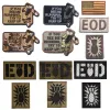 EOD Инфракрасные отражающие ИК -вышитые пятна американские флаг тактические военные пластыря значки эмблемы