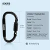 Рыбалка с бумами 1/9 шт. Выживание D-Ring Carabiner Clip Vint Lock Lock Hook Aluminum Aalloy Buckle Karabiner Camp