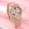 Montre-bracelettes Femmes simples watch fashion cuir quartz wallet ensemble femelle seau décontractée sac crossbody sac robe horloge montre femme