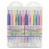 Unique Writing Highlighter Bright Color Lightweight Fluorescent Marker 12 Colors Graffiti Handwriting Fluorescent Marker Pen