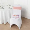 Single Layer Lycra stoelband Spandex Stoel Sash Bow Fit Chair Cover Wedding Event Feest Kerstdecoratie