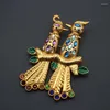 Brooches Light Luxury Fashion Double Bird Animal Vintage Exaggerated Brooch For Women Jewelry Accessories