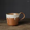 Tassen Japanische Keramik Kaffeetasse kreative Büro Tasse Kiln Stoare Cups Getränkeübung Küche Essbar Hausgarten Garten