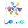 Baby Bath Toy Toddler Bathtub Water Spray Play Set Colorful Waterwheel Bathing Sucker Children Shower Sprinkler Toy Windmill Toy