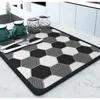 TABLEAU MATS 1 PCS Noir blanc Big Placemat Coton Coton Clats Mat à tapis ACCESSOIRES DE CUITS 50X60CM