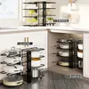 Organizzatore di mensole da cucina Multiyer Household Cabinet Porta Porta per scaffali per ripianaggio del desktop portapattonate per coperchio per coperchio regolabile 240407