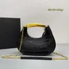 Designer torba księżycowa Krokodylowa torebka metalowa rączka torby złoto luksusowe torba arcykta
