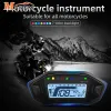 Motorcycle Speedometer Universal Moto Dashboard 7 Colors Backlight Adjust Fuel Gauge LCD Odometer Digital for 1 2 4 Cylinder