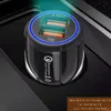 Dual USB Port QC3.0 Portable Car Charger LED Quick Charging 12V 3.1A