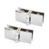 Upgrade Your Cabinets with 2 Pcs Silver Bathroom Shower Glass Door Hinges Durable Zinc Alloy Material Suitable for 5 8mm Glass
