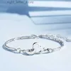 BANGLE CHANMS 925 Bracciale in argento sterling Womens San Valentines Crystal Zircon Wedding Love Jewelry YQ240409