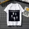 Maroon5s Rock Band Student Trend Hoge Kwaliteit Polyester Sneldrogende Jonge MANNEN EN VROUWEN VERKECHT GOED T-SHIRT