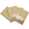 913cm 100pcs marrom e branco Kraft Paper Package