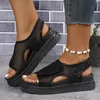 Sandals Cute For Women Glitter Women'S Breathable Convenient Stickers Thick Sole Flat Dressy Summer