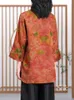 Frauenblusen Birdtree Real Seide Xiangyunsha Hemd Frauen runder Hals ausgestoßenem Ärmel Blumen vielseitig Temperament Bluse 2024 Spring T42358QD