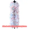 60 90 130GRAMS COLORE MIMATO Turchia Feather Boa per abiti da spettacolo da palco personalizzati da 2 metri Plumage Marabou Gonna per arredamento per matrimoni fai -da -te artigianato