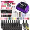 Kits Limegirl Nail Extension Gel Acrylic Kit With UV LED Nail Lamp Semi Permanent Gel Lack Professional Manicure Tool Kit