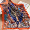 Sjaals 2022 Silk Square Scarf Dames Luxe hoofddoekprint Sjawls Vrouwelijk hijab Hair Band Vintage Necklerchief Ladies Pashmina Bandana240409