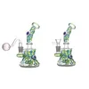 3D Eye Style Glass Tobacco Bongs Halloween Boscushs Pipes d'eau Piste de douche Pent.