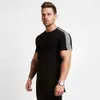 Chemises décontractées pour hommes Tshirt de gymnase noir Running Sport T-shirt Fitness Body Body Body