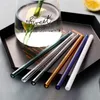 10pc Handmade Glass Straw With 2Pcs Cleaning Brush ECO-friendly Household Glass Straight Pipet Tubularis Snore Piece Tube