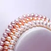 Colliers pendants Collier de perle d'eau douce naturelle pour femmes Bijoux de perles de collier de 8 à 9 mm 40 cm / 45 cm / 50 cm de long Collier de mode bijoux