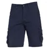 Short masculin en vrac multi-poches Salle d'été Coton confortable Cargo militaire confortable Outdoor Casual Sports Travail court Pantalon