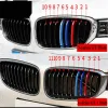 3PCS Car Front Grille Strip pour BMW X3 E83 2003-2010 F25 2011-2017 G01 2018-2020 2023 M Performance de puissance Accessoire de couverture de garniture