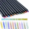 8 Stück Regenbogenstifte, Holz-Buntstifte, große Regenbogenstifte für Kinder, mehrfarbige Bleistifte zum Zeichnen, Skizzieren, Färben