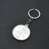 1 pièce Car Keychain Creative 50 ans Perpetual Calendar Metal Pendant zinc Alloy Car Keychain Men Women Keyfob