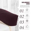 Stol täcker soffa arm täcker svart spandex soffa skyddar fåtölj armstöd polyester soffor soffor
