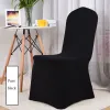 9pcs Chaves de cadeira de casamento Capas de spandex reutilizáveis para restaurante Banquet Hotel Party Party Universal Chairs Capas