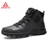 Botas Humtto Winter Wool Botas de tornozelo para homens genuínos de couro genuíno Botas de neve masculino casual Novo calma de trabalho caloroso plataforma sapatos