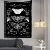 Tarot Gradient Tapestry Black and White Psychedelic Pilierfly Home Decor Art Wall suspendu Hippie Bohemia