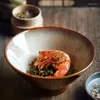 Schalen 6 -Zoll -Nudelschüssel kreative Keramikuppe Großer Reis Ramen Japanisches Geschirr