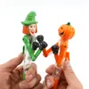 Halloween carino pugilato di zucca Penna creativa Ball Point Penna con una penna giocattolo a pressione leggera Halloween Gift Prize per bambini