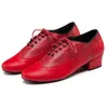 Chaussures de danse Fête de bal pour hommes Latin Salsa hommes Red Professional Evening Events Socials Wedding Dancing Shoe