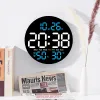 10 -Zoll -LED Digitale Wanduhr mit Fernbedienungstemperatur Feuchtigkeit Datum Multifunktional Uhr Home Wohnzimmerdekoration