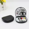 1Box ​​Mini Sewing Box Hushållsknappar SCISSOR PINS Hjärtformad förvaring Box Portable Travel Sewing Tool