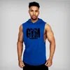 Muscleguys abbigliamento da palestra maschile bodybuilding con cappuccio con cappuccio con cappuccio di cotone senza maniche fusticami fitness allenamento di abbigliamento sportivo maschio 240321